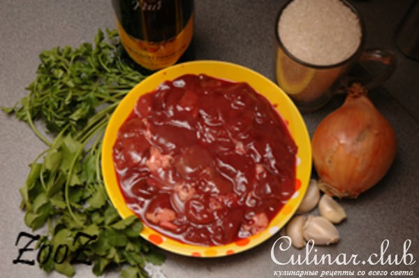 Ризотто с куриной печеночкой