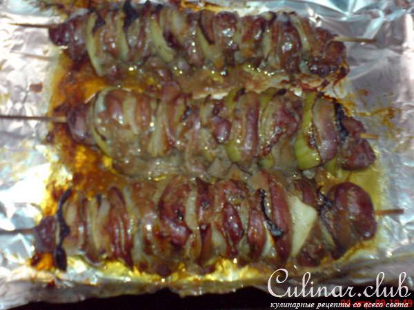 шашлычки из куриной печени