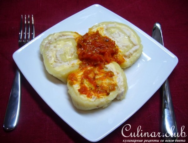 «Колбаса» из картофельного теста