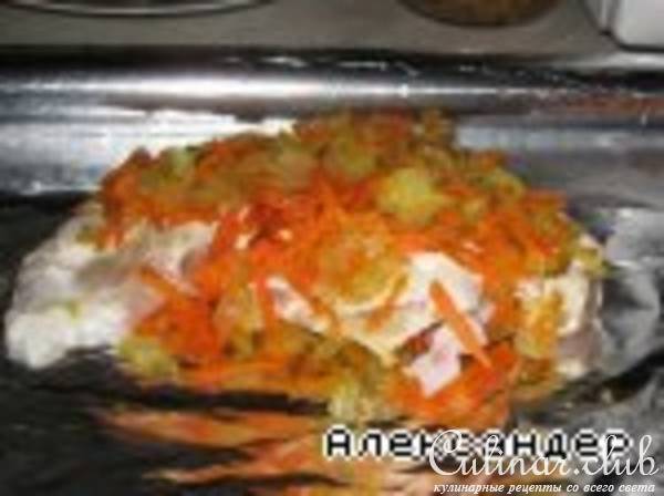 Куриная грудка с овощами