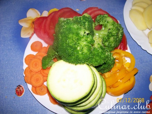 Овощи в рукаве