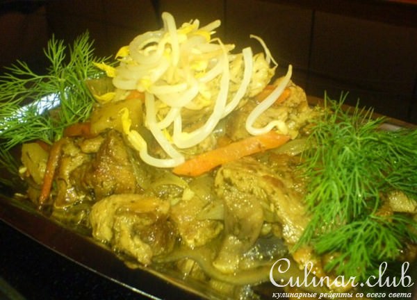 Мясо с ананасом и табаско