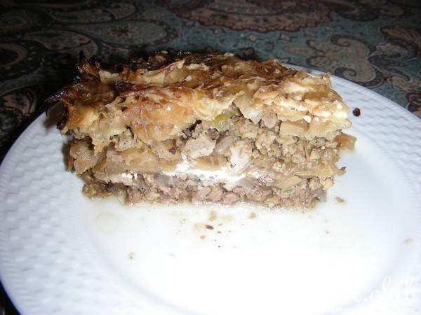 Капустная запеканка с мясом (вариант)