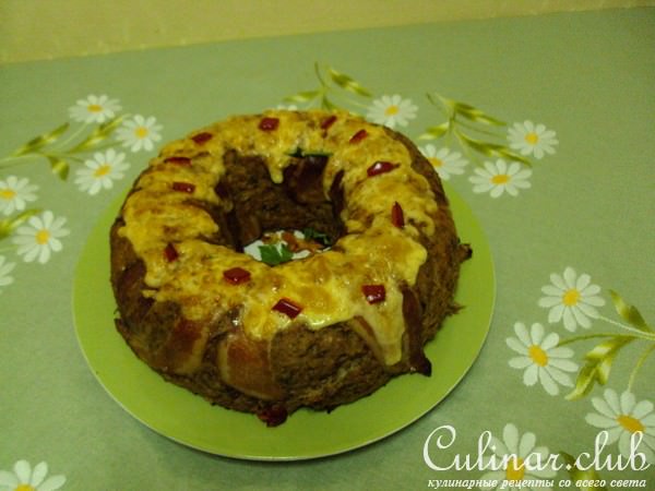 "ПРАЗДНИЧНЫЙ ВЕНОК"-мясной рулет
