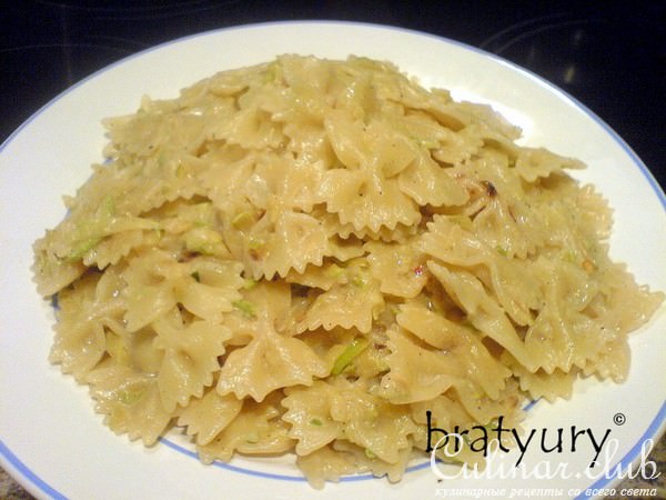 Фарфале: себе с кабачком, Доченьке с грибами