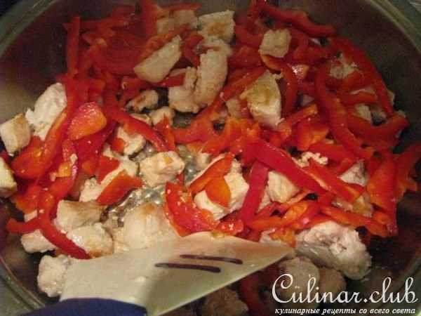 Курица с креветками