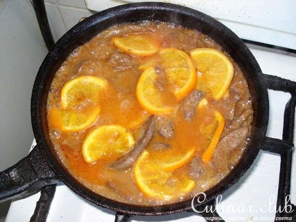 Печень с апельсинами