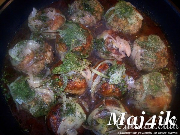 Пикантные мясные шарики-тефтельки в необычном соусе