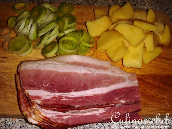 Картофельная запеканка с луком пореем и не только...