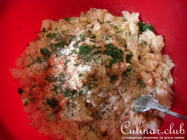 Мини котлетки рыбные с жаренной картошкой