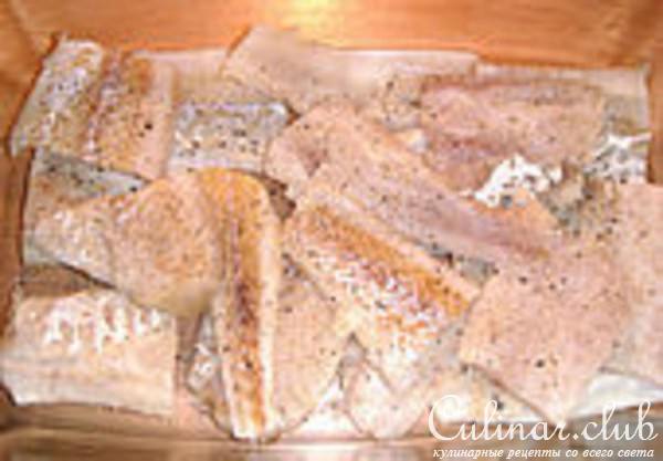 Рыба с овощами и мёдом.