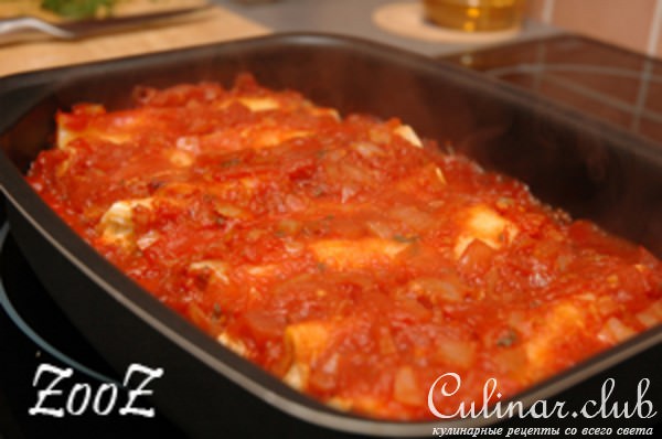 Каннеллони с кабачково-сырной начинкой