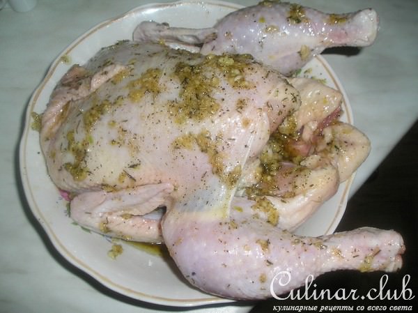 Курица с картошкой в рукаве