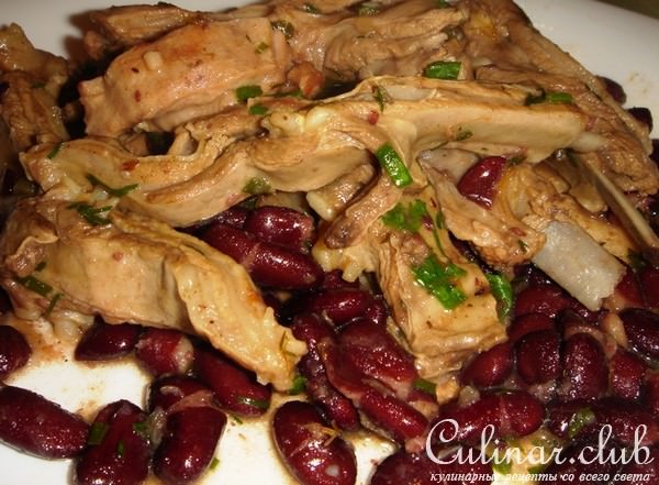 Бараньи ребрышки с фасолью