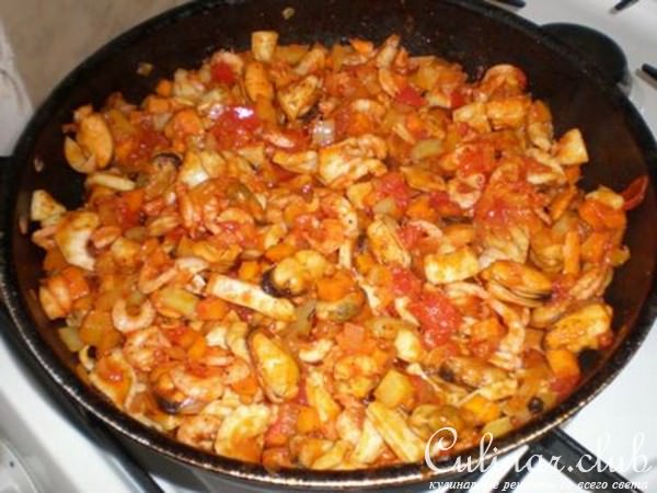 Рис с морепродуктами