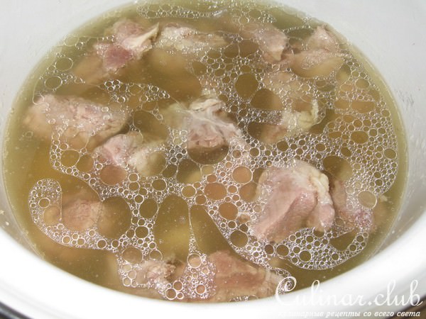 Мясо с зеленью -"сябзи гоурма"