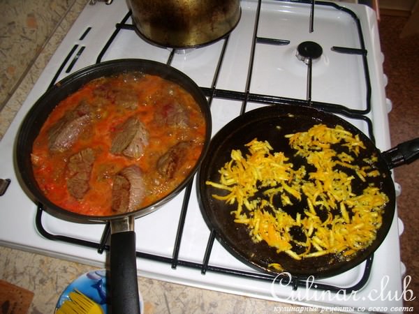 Мясо в апельсиновом соусе