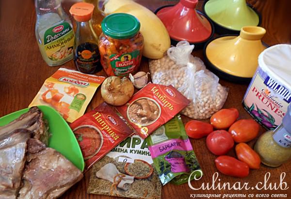 Ребрышки с овощами в мини-тажинах