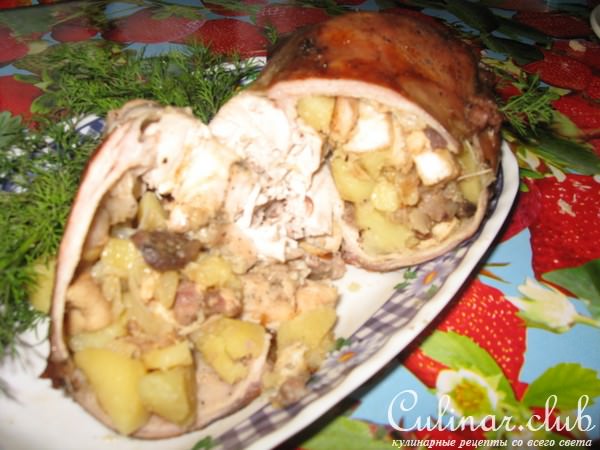 Фаршированное седло кролика (вариант)