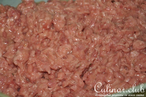 Шарлотка мясная с баклажанами