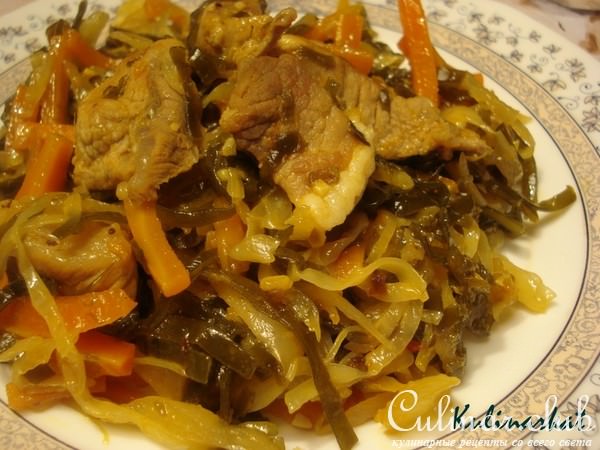 Свинина с морской капустой
