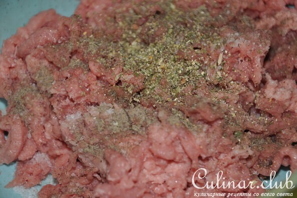Шарлотка мясная с баклажанами