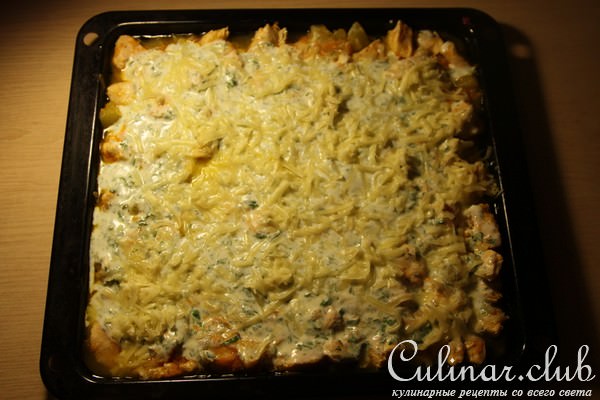 Курица с кабачками в йогуртовом соусе