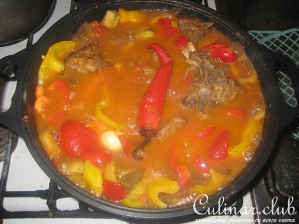 Рагу баранина с овощами