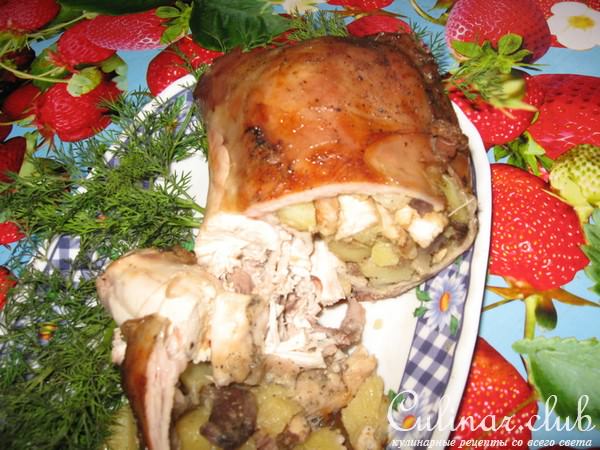 Фаршированное седло кролика (вариант)