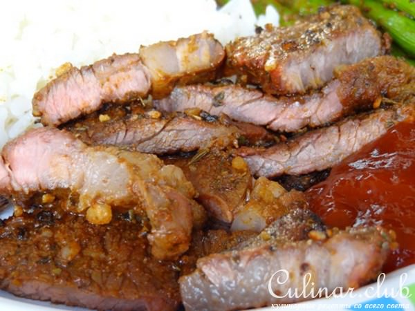 Мясо и Спаржа с Рисом ! ! !