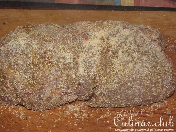 Рулет "Праздничный" из говядины и куриного филе