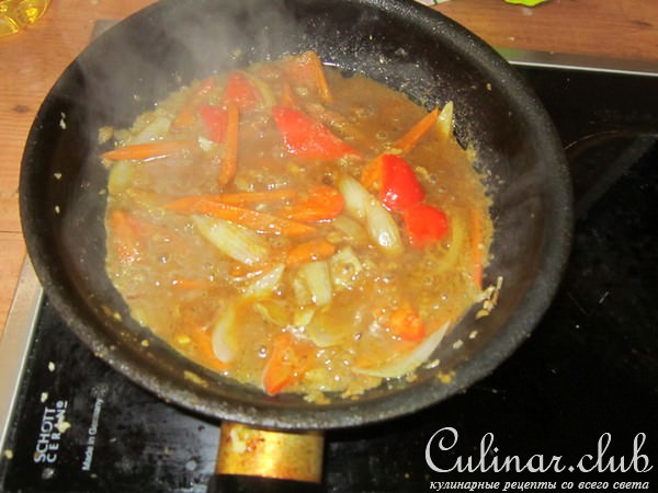 Свинина под соусом карри