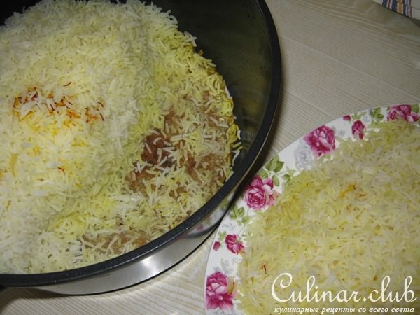 Мясо с зеленью -"сябзи гоурма"