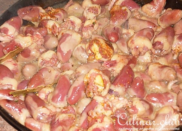 Вкусные куриные сердечки