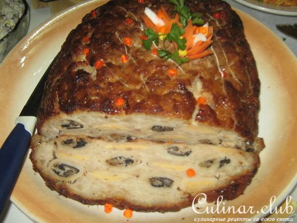Мясной рулет"Сытый удав"