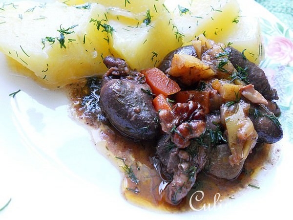 Вкусные куриные сердечки