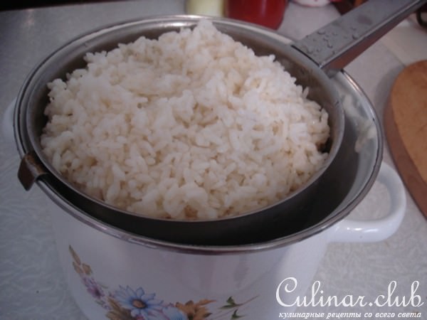 Timbale из риса с фрикадельками
