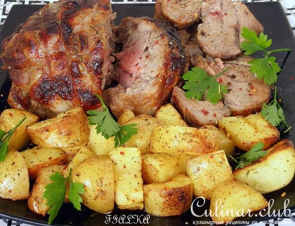 Roast Lamb с печеной картошкой