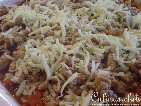 Шницель запечённый с овощами alla bolognese…..