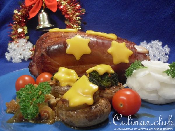 Соленое - полукопченое мясо с грибами