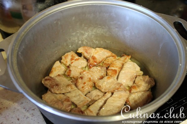 Сотэ с мясом и овощами