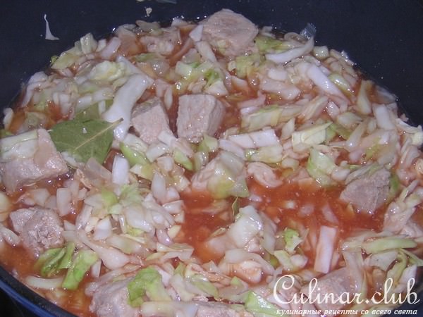 ТУШЁНАЯ ГОВЯДИНА С КАПУСТОЙ