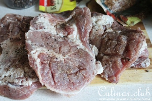 Свинина с карамелизированными яблоками