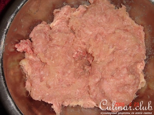 Котлеты с курятины и телятины