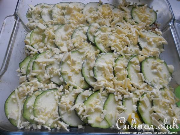 Гратен с цуккини и говядиной