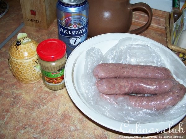 Маринованные колбаски-гриль с картошечкой-гриль
