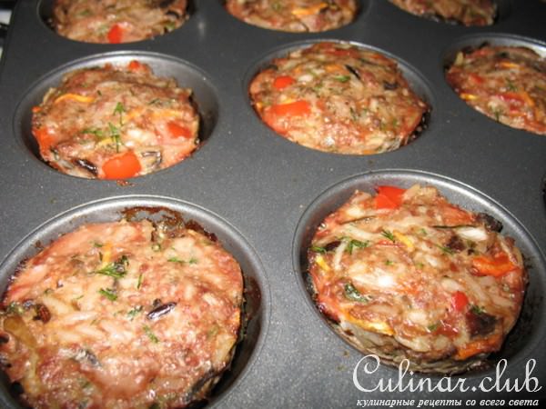 Мясные кексы с наполнителями