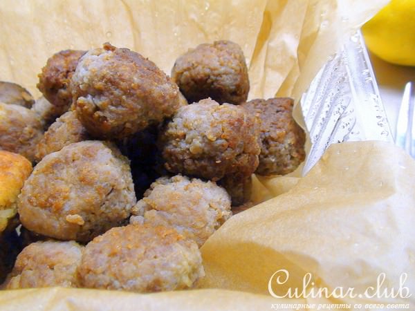 Тефтели сочные, с ржаной мукой.