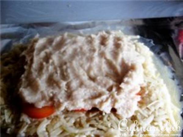 Батон из картошки с куриным мясом