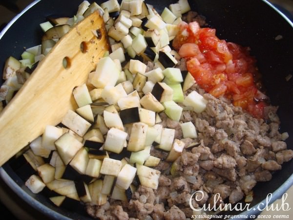 Конвертики из баклажанов с мясом